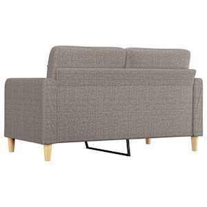 2místná pohovka taupe 140 cm textil - obrázek 5