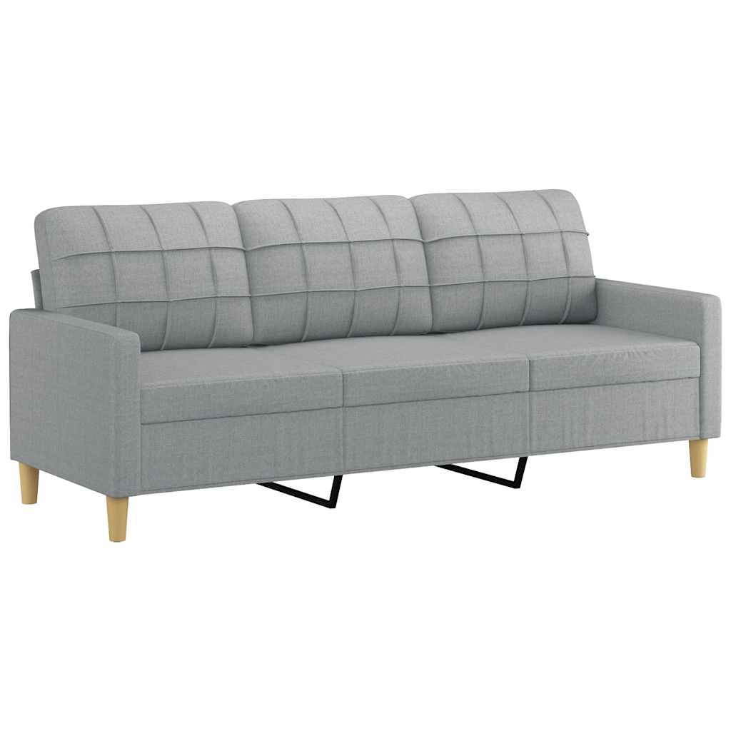 Thumbnail - vidaXL 3-Sitzer-Sofa Hellgrau 180 cm Stoff