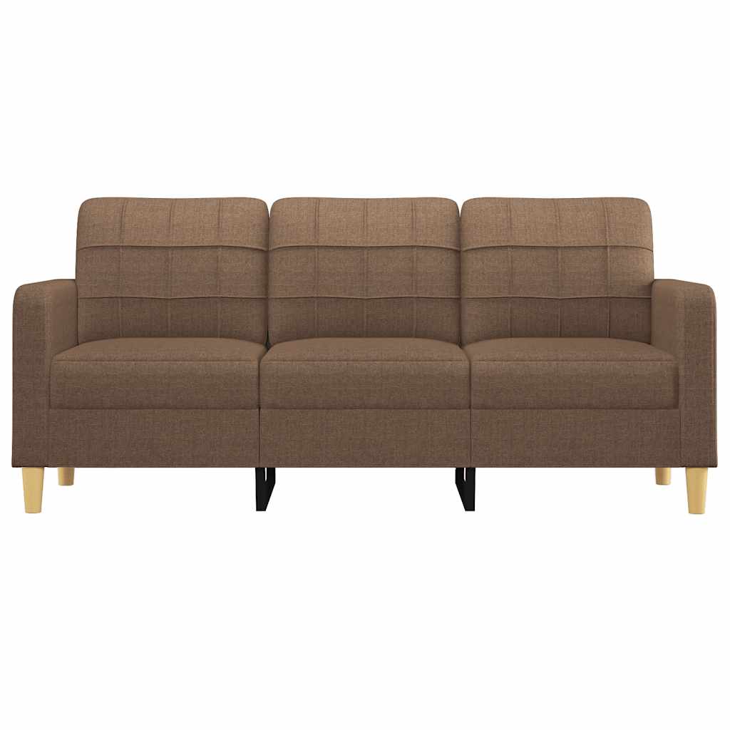 vidaXL Driezitsbank 180 cm stof bruin afbeelding