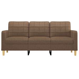 3místná pohovka hnědá 180 cm textil - obrázek 3
