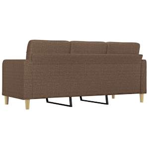 3místná pohovka hnědá 180 cm textil - obrázek 5