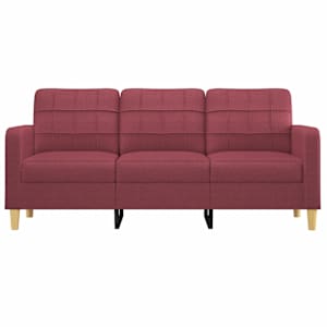 3místná pohovka vínová 180 cm textil - obrázek 3