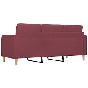 3místná pohovka vínová 180 cm textil - obrázek 5