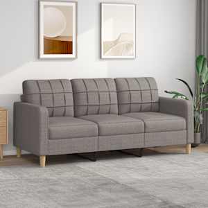 3místná pohovka taupe 180 cm textil - obrázek 1
