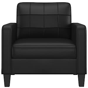 Křeslo černé 60 cm umělá kůže - obrázek 3