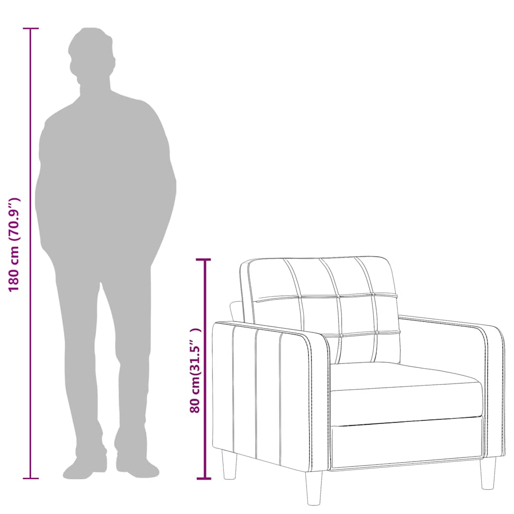 Sofa Upholstered Accent Sofa Chair Living Room Seating Faux Leather vidaXL - Picture 40 of 72