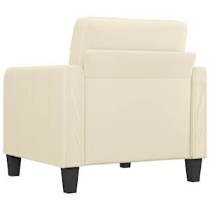 Křeslo krémové 60 cm umělá kůže - obrázek 5