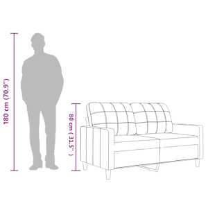 2místná pohovka krémová 120 cm umělá kůže - obrázek 9