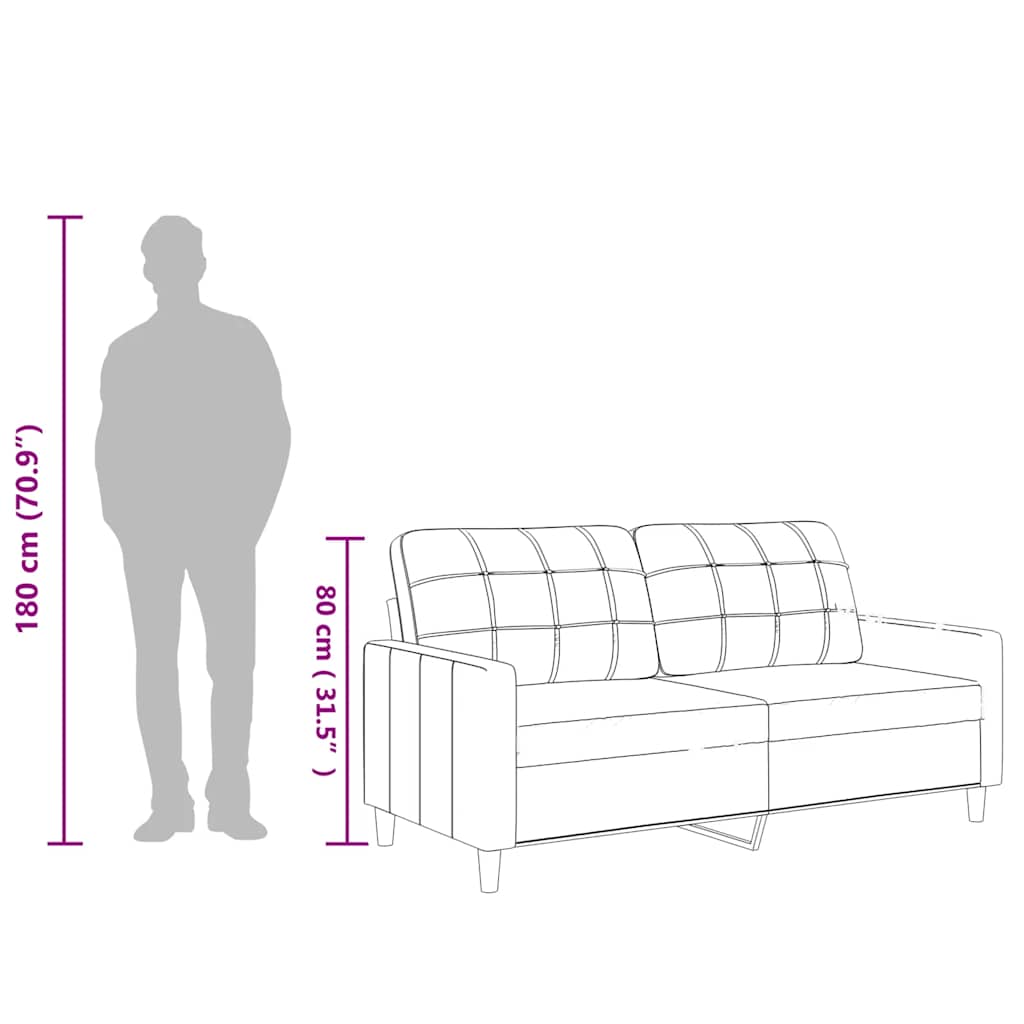 Sofa Upholstered Accent Sofa Chair Living Room Seating Faux Leather vidaXL - Picture 72 of 72