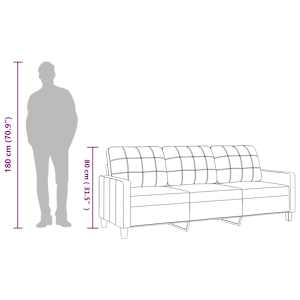 3místná pohovka vínová 180 cm umělá kůže - obrázek 9