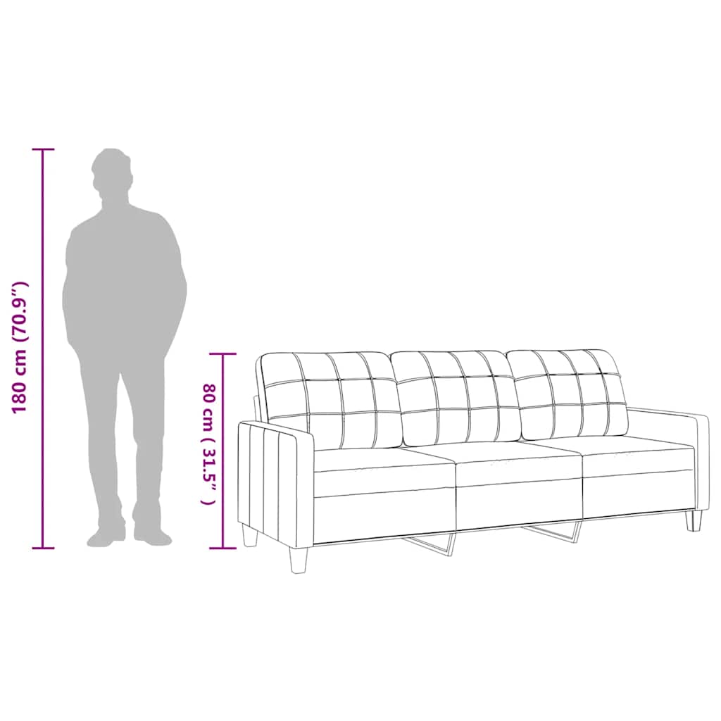 Sofa Upholstered Accent Sofa Chair Living Room Seating Faux Leather vidaXL - Picture 28 of 72