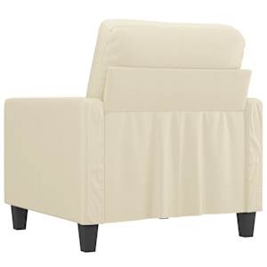 Křeslo krémové 60 cm umělá kůže - obrázek 5