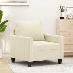 Fotelj krem 60 cm umetno usnje