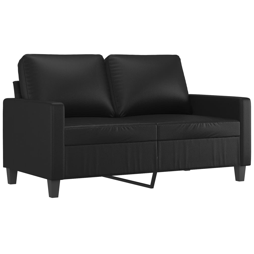 Image of vidaXL 2-Seater Sofa Black 120 cm Faux Leather
