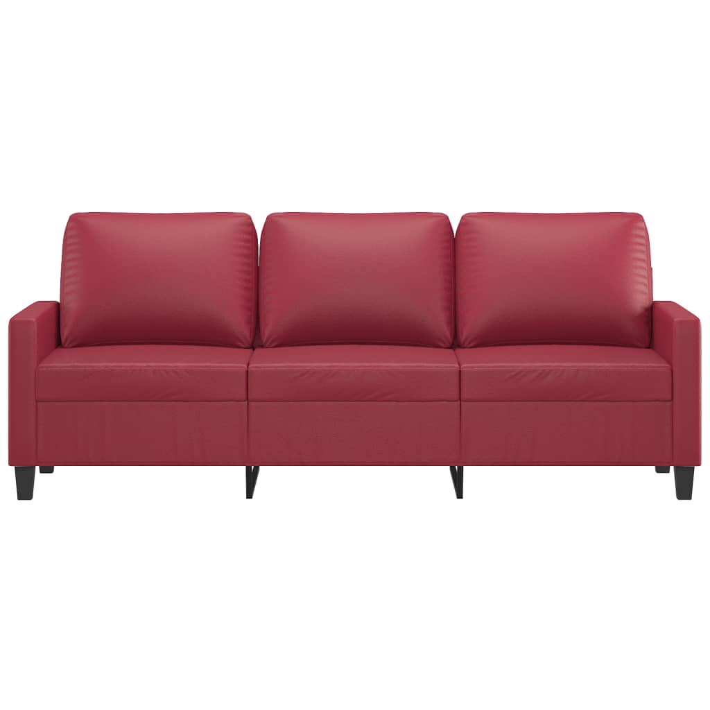 Thumbnail - vidaXL 3-Sitzer-Sofa Weinrot 180 cm Kunstleder