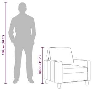 Křeslo světle šedé 60 cm textil - obrázek 10
