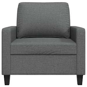 Křeslo tmavě šedé 60 cm textil - obrázek 4