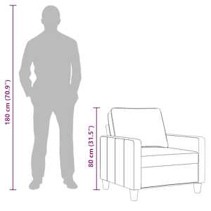 Křeslo tmavě šedé 60 cm textil - obrázek 10