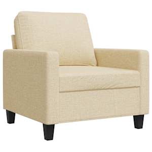 Křeslo krémové 60 cm textil - obrázek 2
