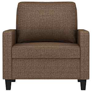 vidaXL Poltrona 60 cm tecido castanho