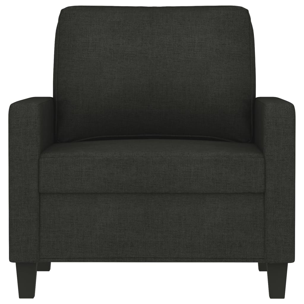 vidaXL Fauteuil 60 cm stof zwart afbeelding