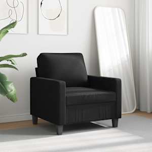 Křeslo černé 60 cm textil - obrázek 3