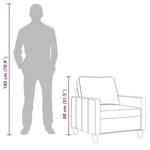 Křeslo černé 60 cm textil - obrázek 10