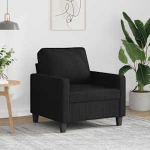 Křeslo černé 60 cm textil - obrázek 1