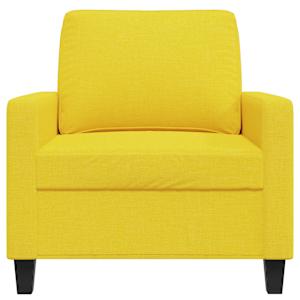 Křeslo světle žluté 60 cm textil - obrázek 4