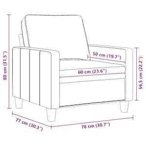 Křeslo světle žluté 60 cm textil - obrázek 9