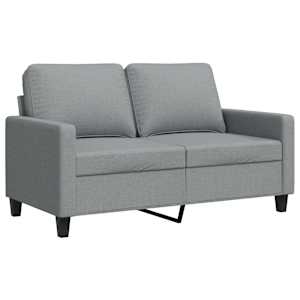 2místná pohovka světle šedá 120 cm textil - obrázek 2