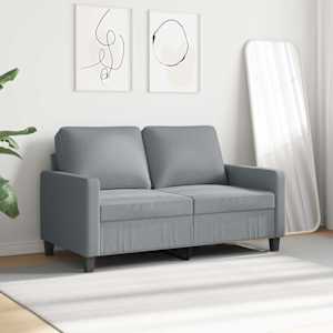 2místná pohovka světle šedá 120 cm textil - obrázek 3