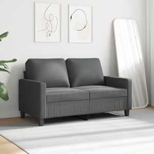 2místná pohovka tmavě šedá 120 cm textil - obrázek 3