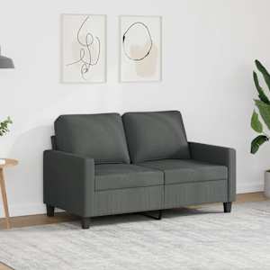 2místná pohovka tmavě šedá 120 cm textil - obrázek 1