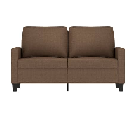 vidaXL Sofa 2-osobowa, brązowa, 120 cm, tapicerowana tkaniną