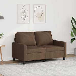 2místná pohovka hnědá 120 cm textil - obrázek 1