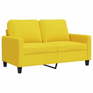 2místná pohovka světle žlutá 120 cm textil - obrázek 2