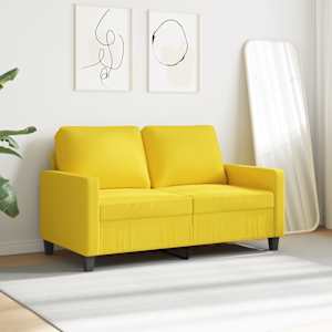 2místná pohovka světle žlutá 120 cm textil - obrázek 3