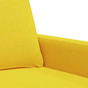 2místná pohovka světle žlutá 120 cm textil - obrázek 7