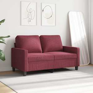 2místná pohovka vínová 120 cm textil - obrázek 3