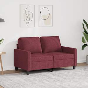 2místná pohovka vínová 120 cm textil - obrázek 1