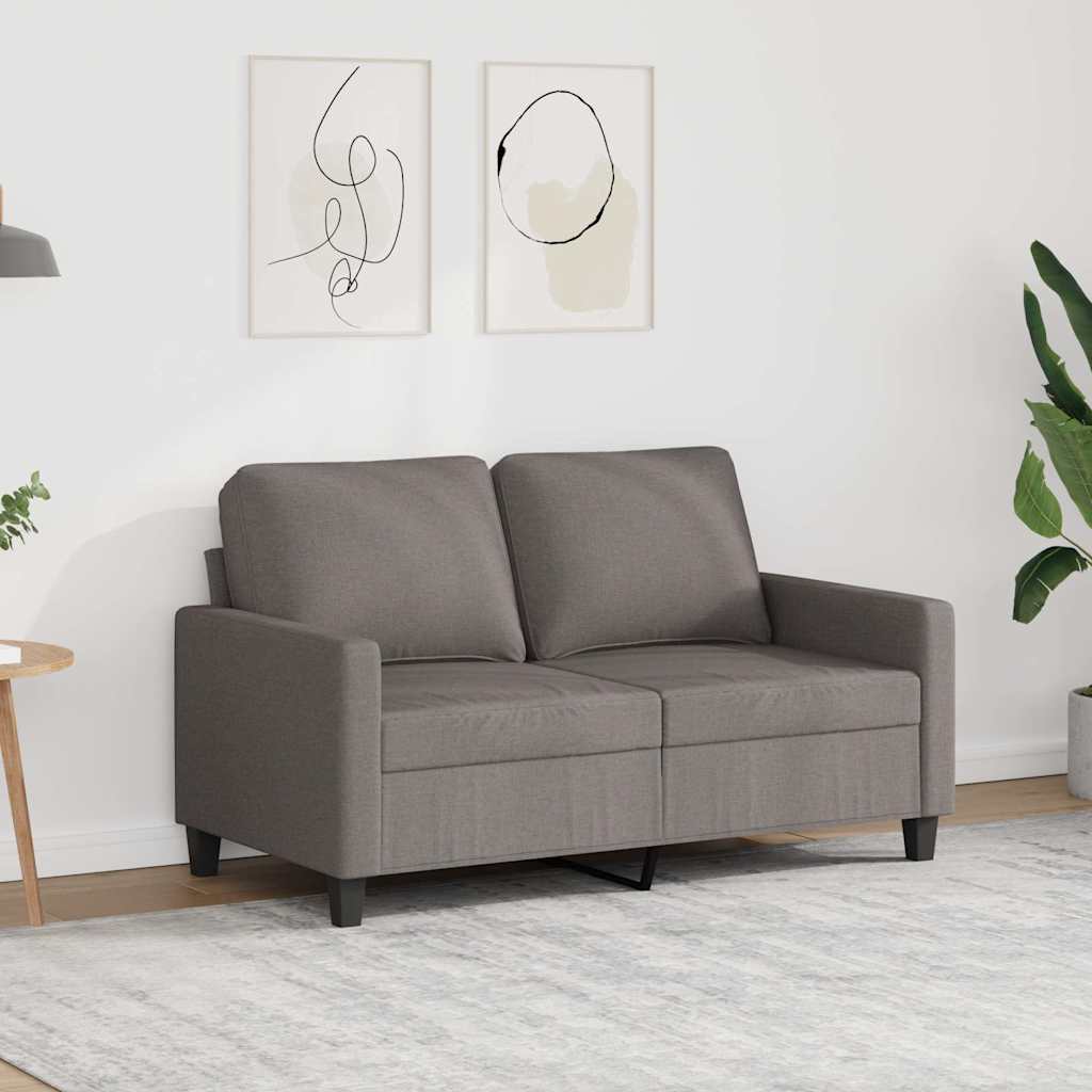 vidaXL 2-Sitzer-Sofa Taupe 120 cm Stoff