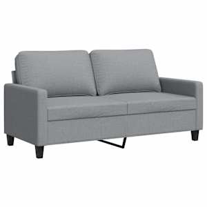 2místná pohovka světle šedá 140 cm textil - obrázek 2