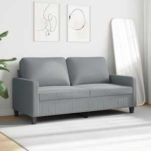 2místná pohovka světle šedá 140 cm textil - obrázek 3