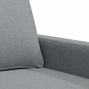 2místná pohovka světle šedá 140 cm textil - obrázek 7