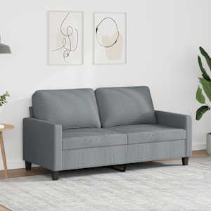 2místná pohovka světle šedá 140 cm textil - obrázek 1
