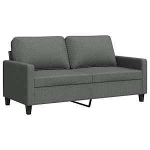 2místná pohovka tmavě šedá 140 cm textil - obrázek 2