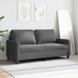 2místná pohovka tmavě šedá 140 cm textil - obrázek 3