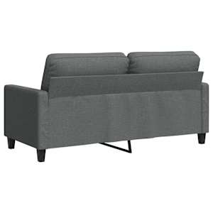 2místná pohovka tmavě šedá 140 cm textil - obrázek 6