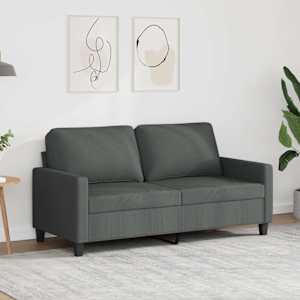 2místná pohovka tmavě šedá 140 cm textil - obrázek 1